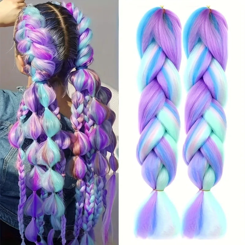 24" Synthetic Braiding Hair Extensions — Heat Resistant