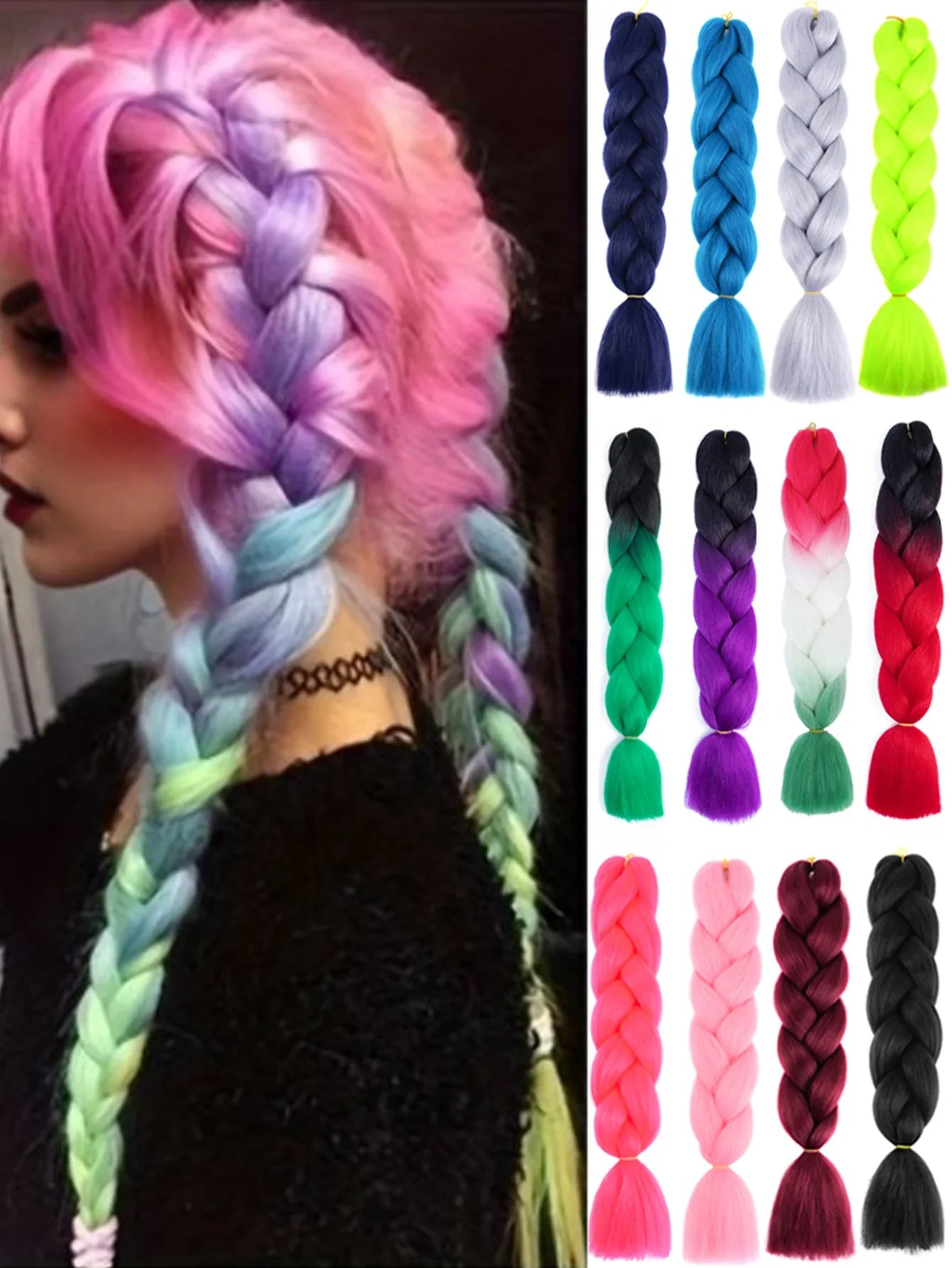 DIY Jumbo Braiding Hair Extensions - 24 Inches