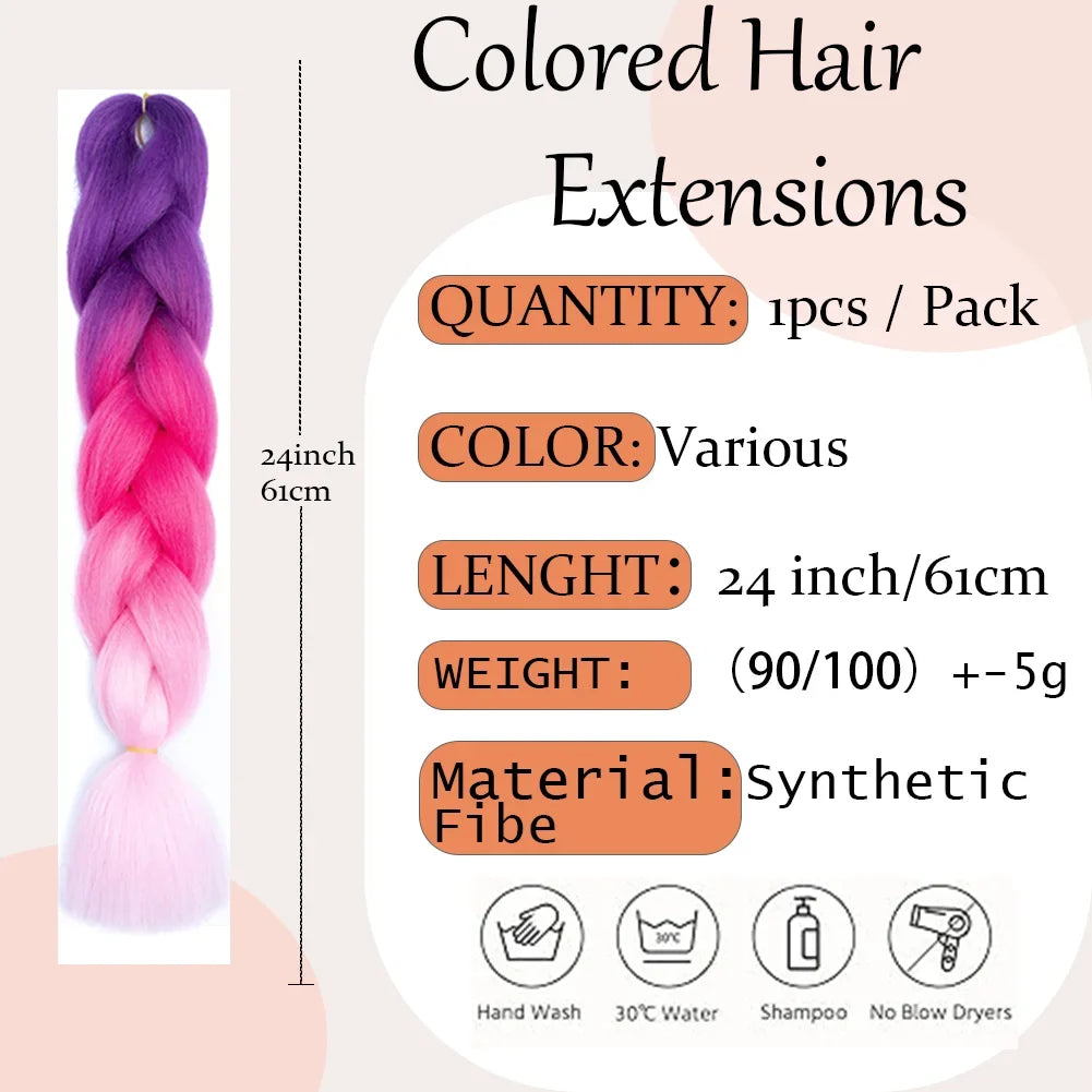 DIY Jumbo Braiding Hair Extensions - 24 Inches
