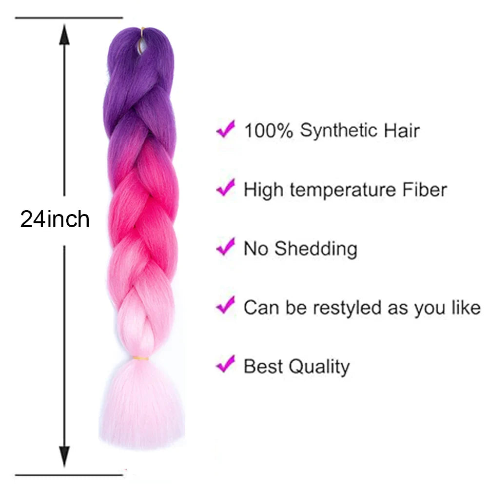 DIY Jumbo Braiding Hair Extensions - 24 Inches