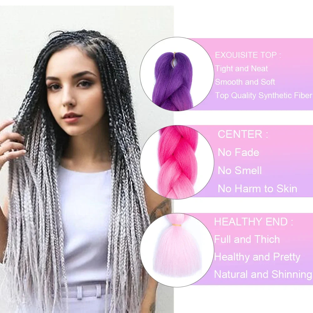DIY Jumbo Braiding Hair Extensions - 24 Inches