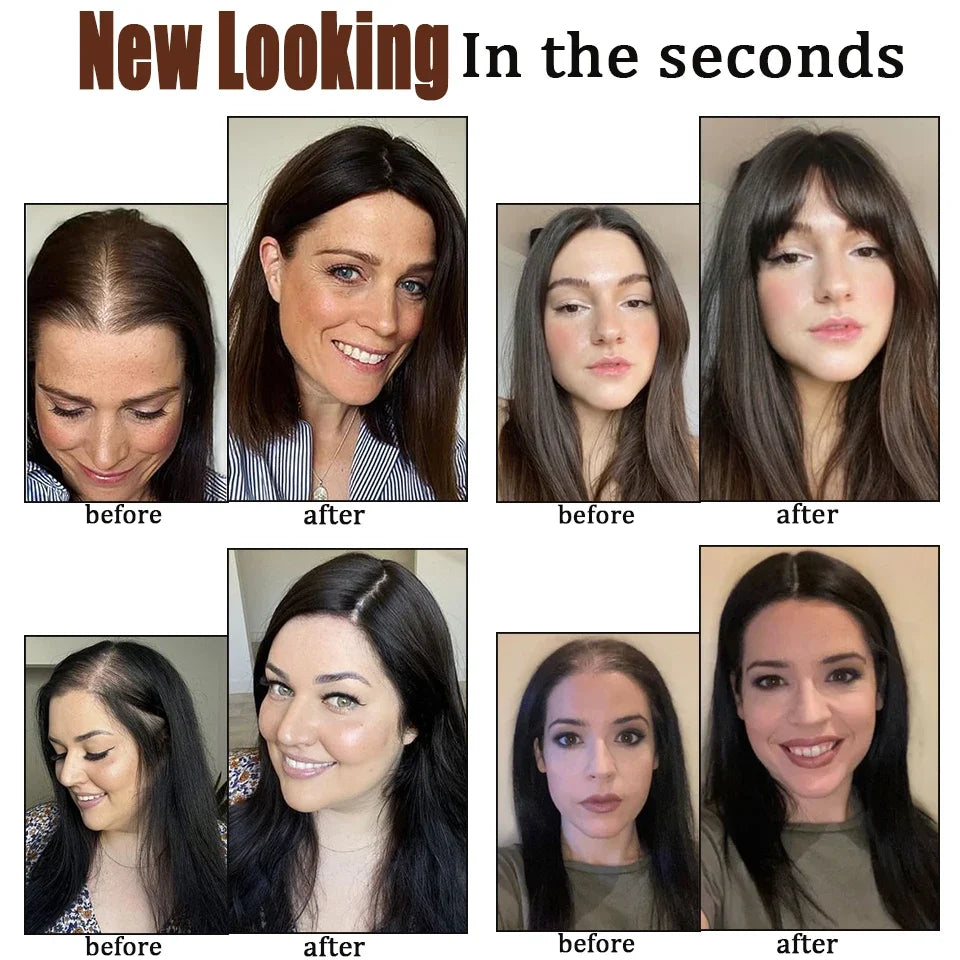 100% Real Human Hair Topper for Women