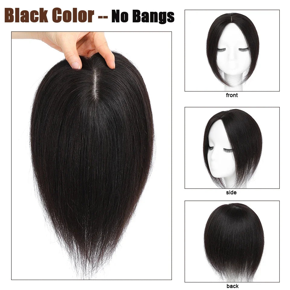 100% Real Human Hair Topper for Women