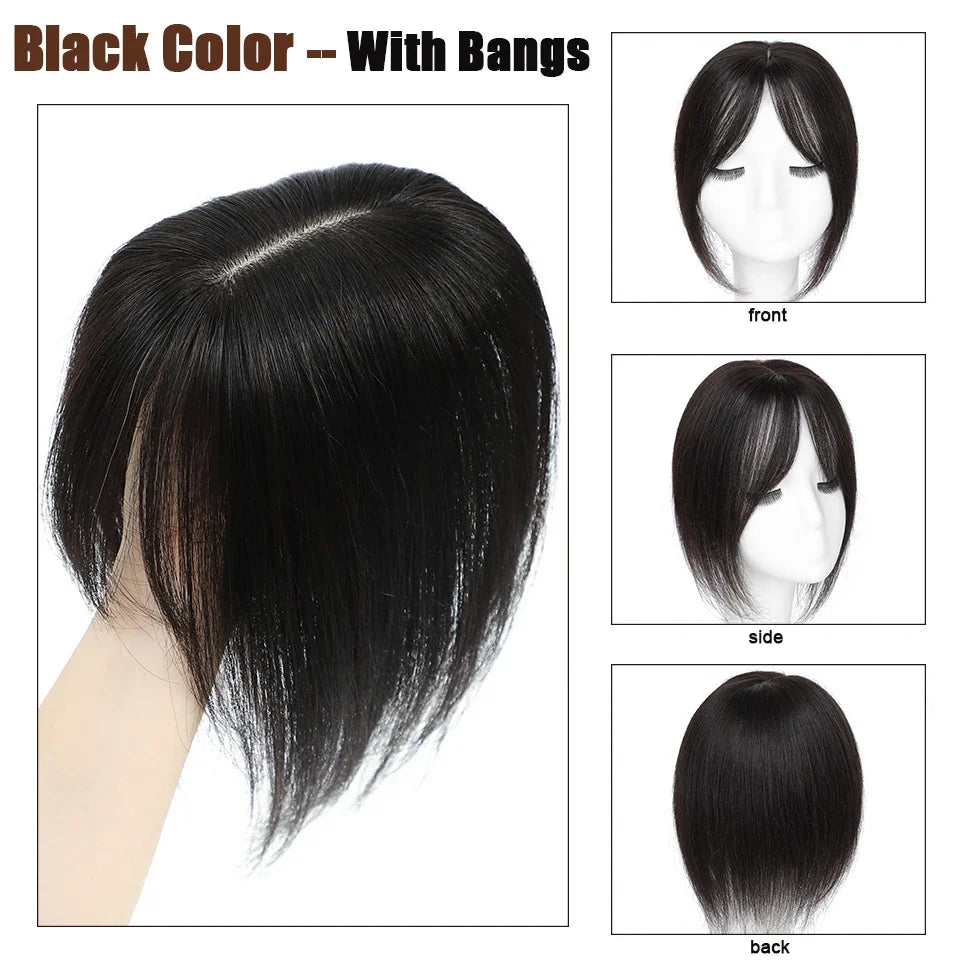 100% Real Human Hair Topper for Women