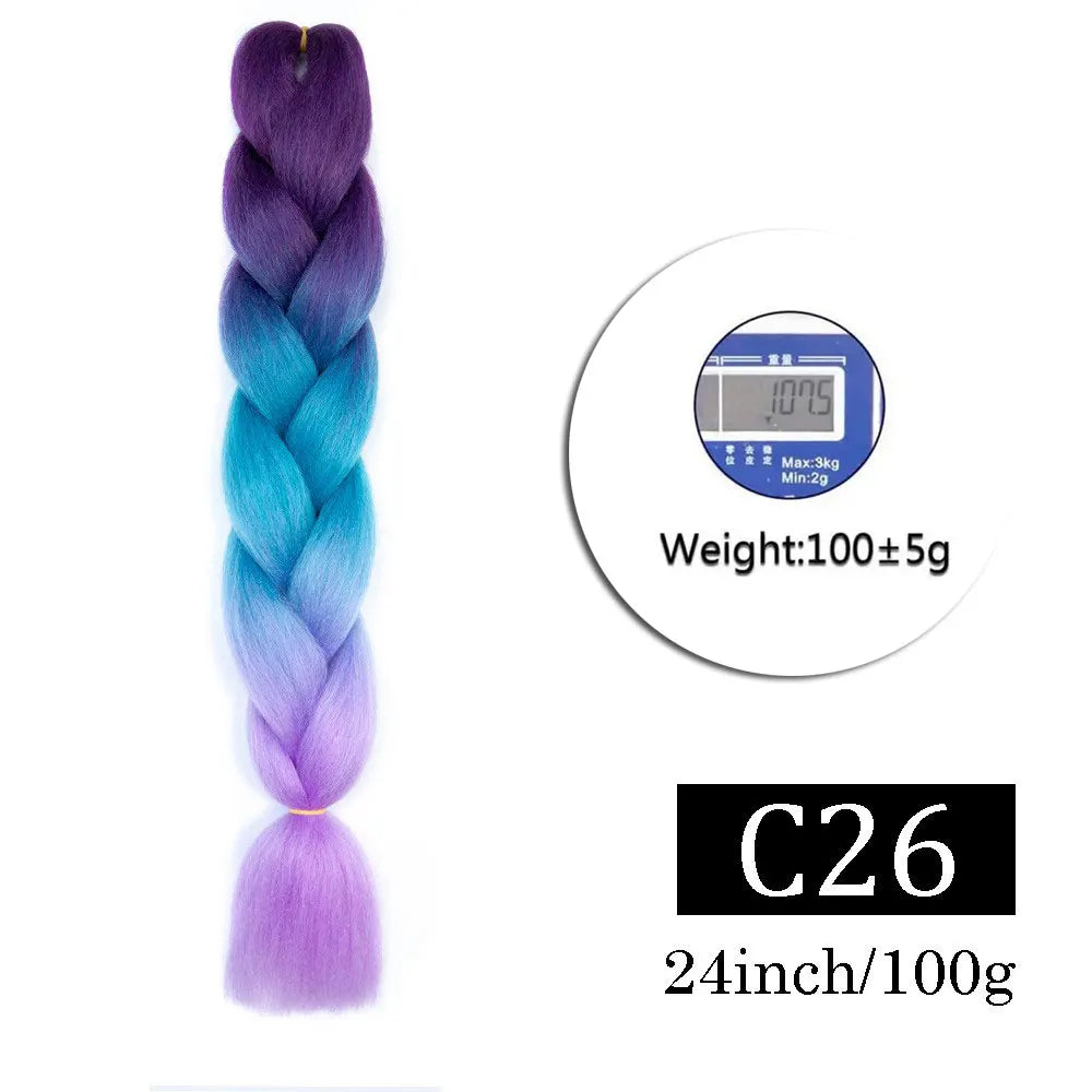 Jumbo Ombre Braiding Hair 24 Inch Pack