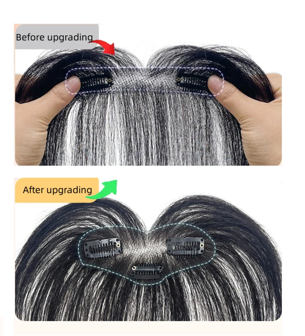 Natural Human Hair Clip In Bangs Topper