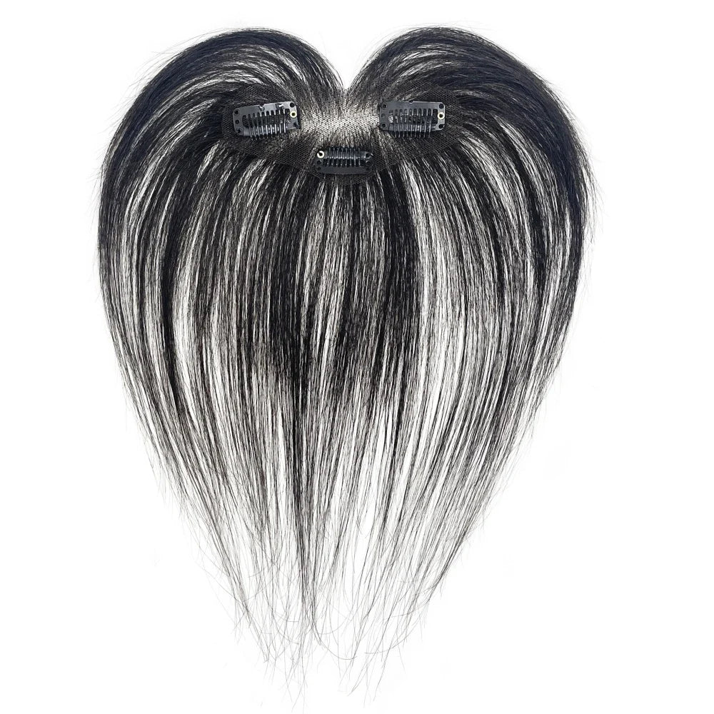 Natural Human Hair Clip In Bangs Topper