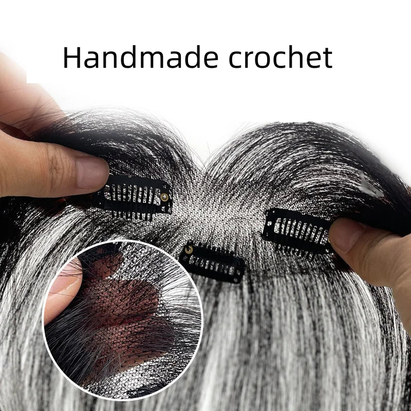 Natural Human Hair Clip In Bangs Topper