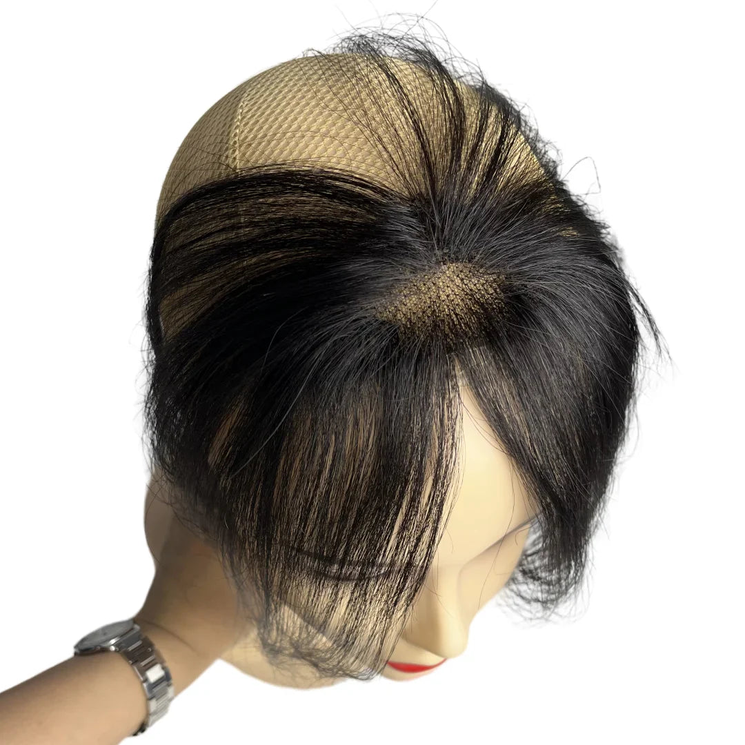 Natural Human Hair Clip In Bangs Topper