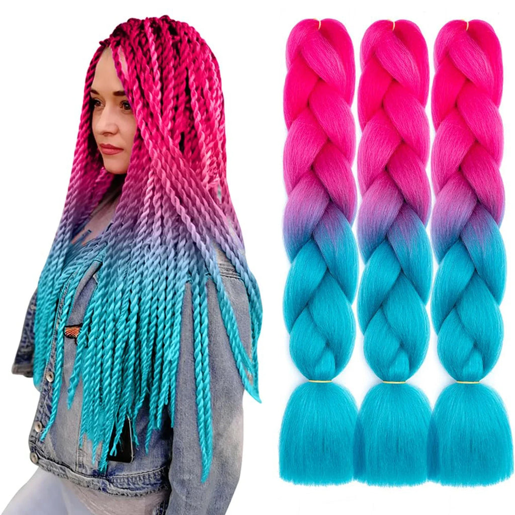 Ombre Jumbo Braiding Hair Extension 24 Inch