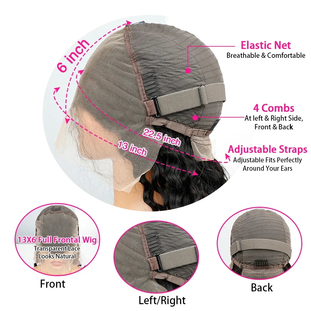Chocolate Brown Body Wave Human Hair Wig – 13x4 & 13x6 HD Lace Frontal | Up to 46 Inches