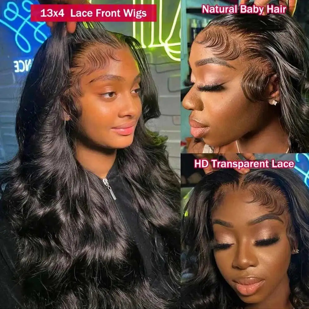 Body Wave Brazilian Remy Human Hair Wig – Lace Closure & Glueless Options