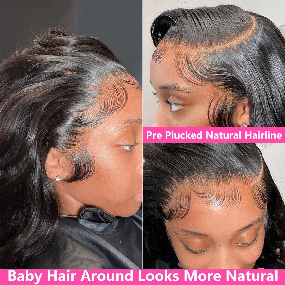 Body Wave Human Hair Wig – 360 Lace Frontal & 5x5 Lace Closure | 200% Density | Pre-Plucked