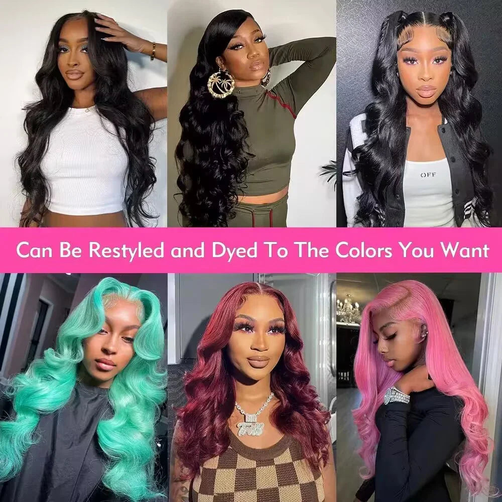 Body Wave Human Hair Wig – 360 Lace Frontal & 5x5 Lace Closure | 200% Density | Pre-Plucked