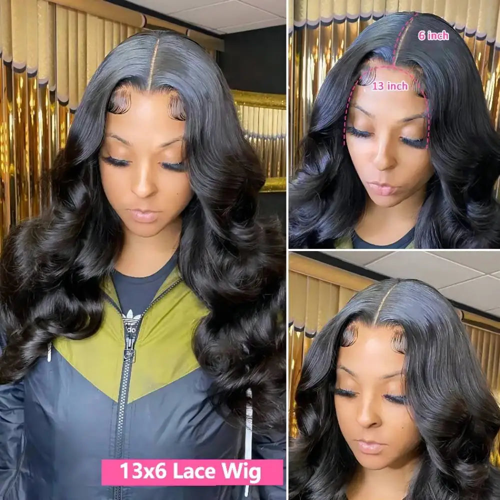 Body Wave Human Hair Wig – 360 Lace Frontal & 5x5 Lace Closure | 200% Density | Pre-Plucked