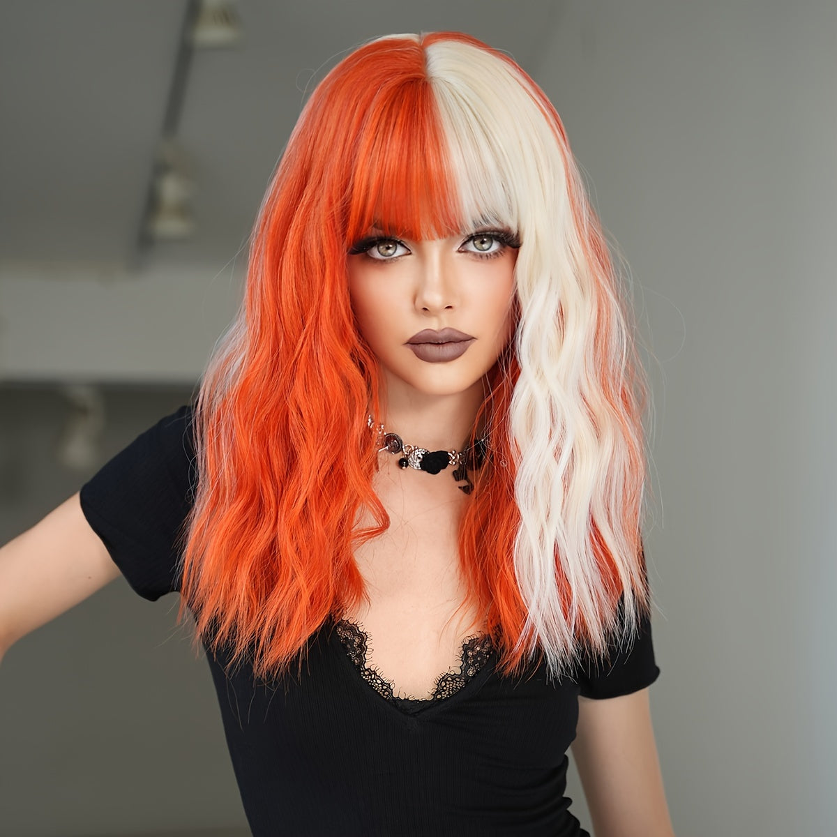 Fantasy Waves Wig — Pumpkin & Cream