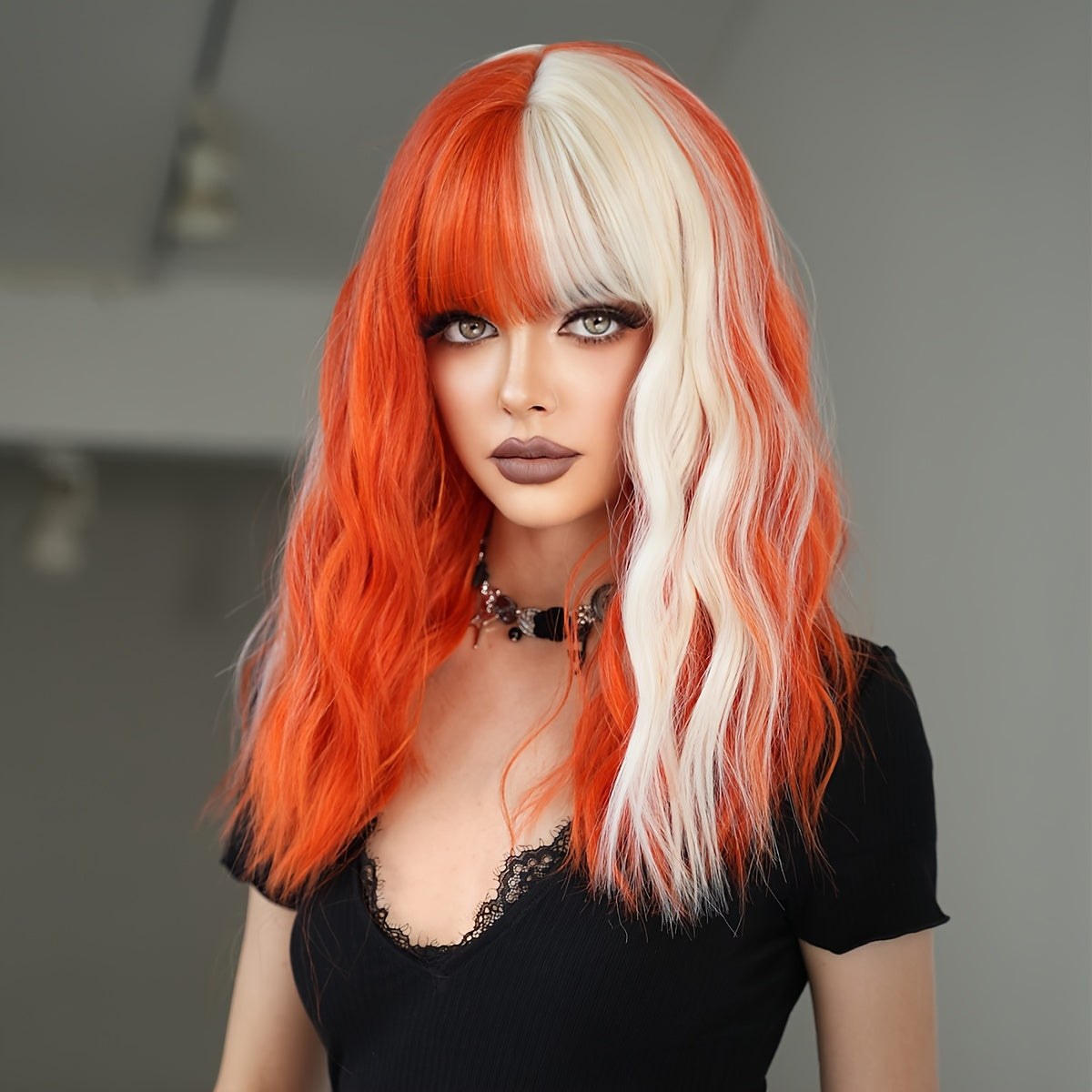Fantasy Waves Wig — Pumpkin & Cream