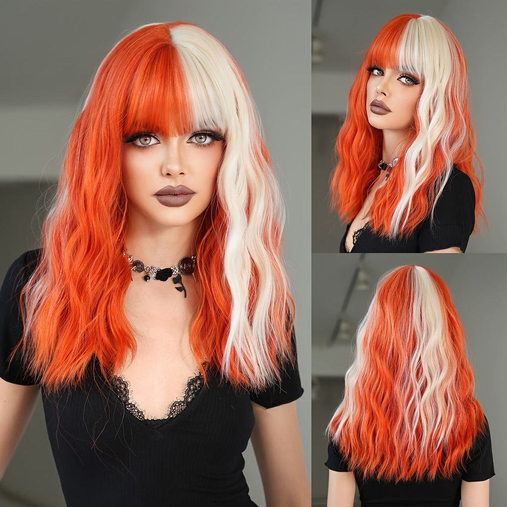 Fantasy Waves Wig — Pumpkin & Cream