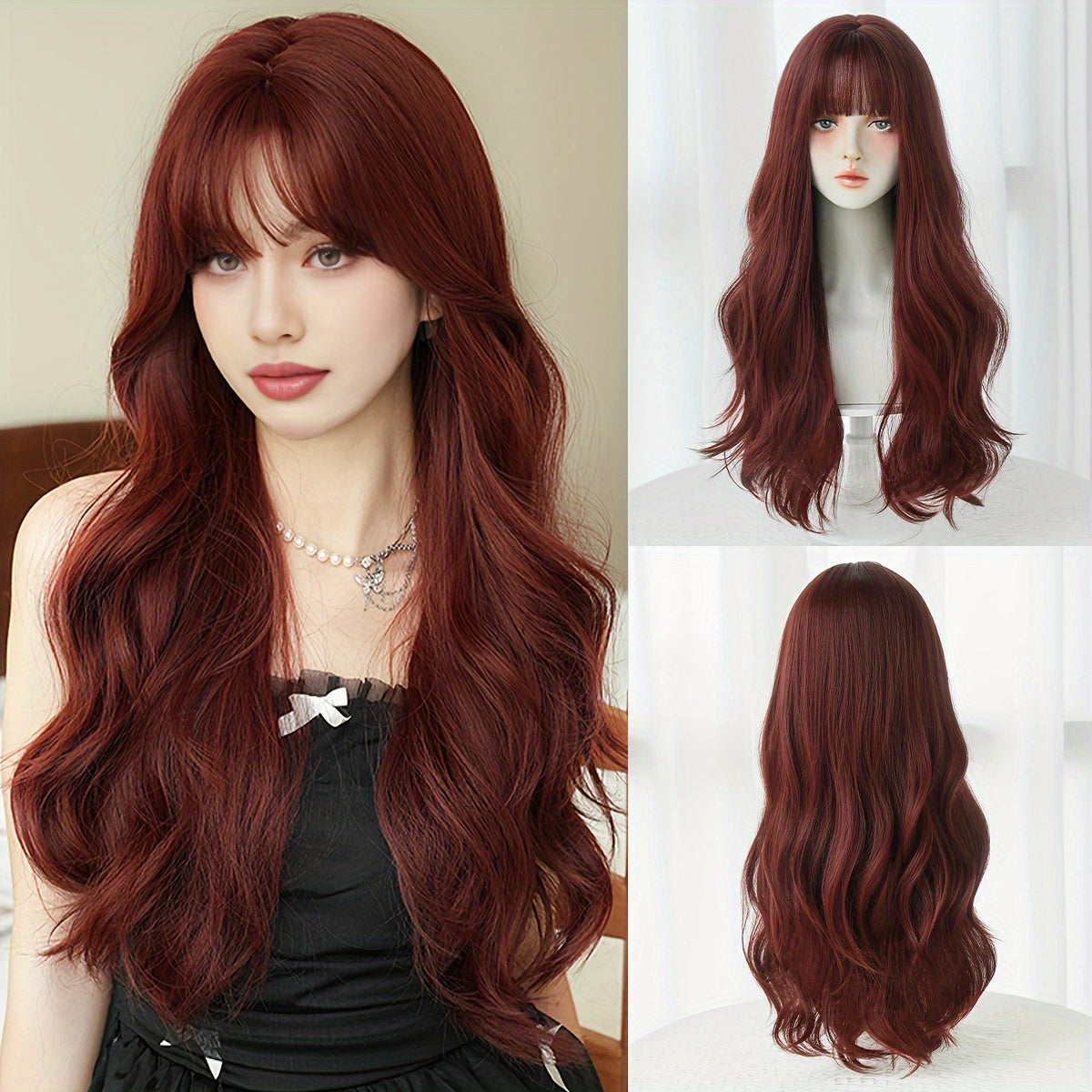 Glamorous Loose Curly Wig — Reddish Brown